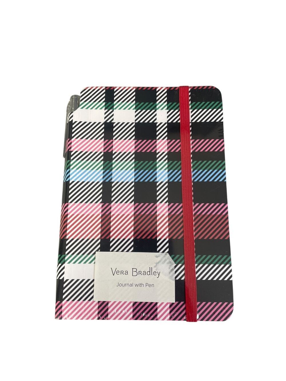 NWT Vera Bradley Kingston Plaid Journal With Ink Pen